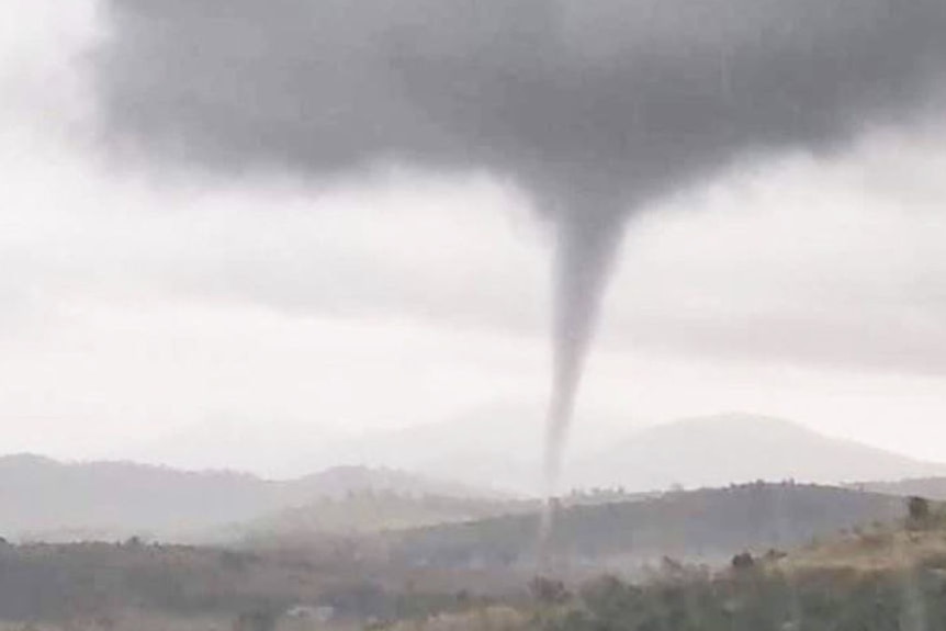 Cloud formation that looks like a tornado at Bracewell near Gladstone