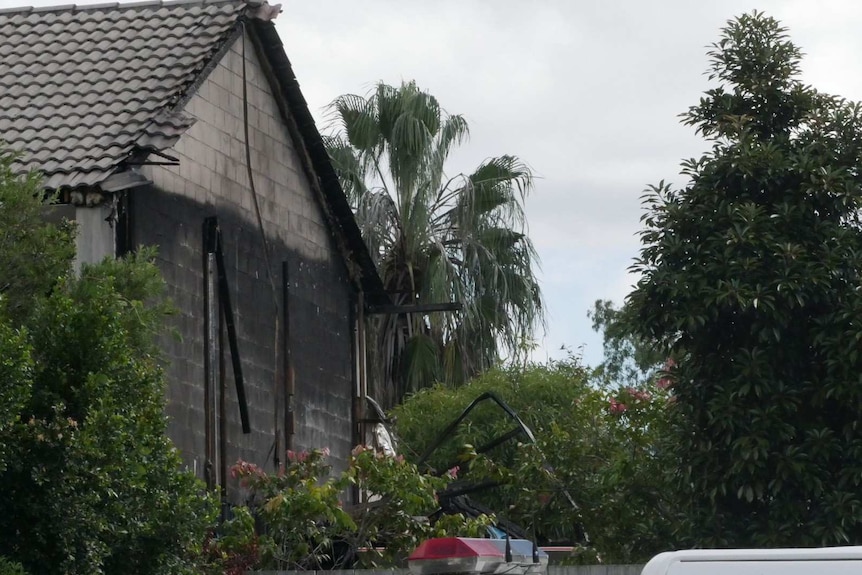 Close up of the charged brick of the home.