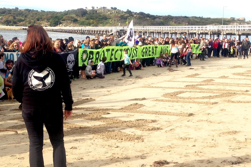 Victor Harbor beach protest