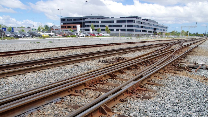 Railway tracks near Midland Hospital.