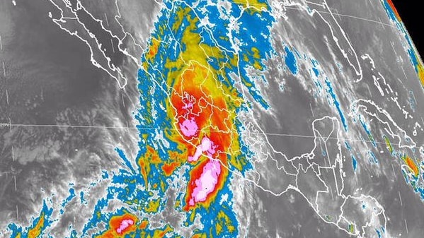Weather service satellite image of Hurricane Patricia