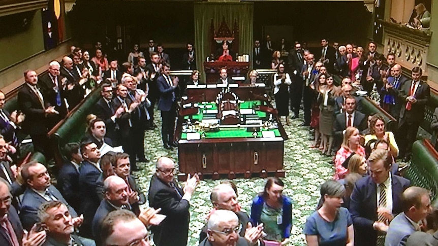 Standing ovation in State Parliament after a formal apology to victims of abuse at Fairbridge Farm