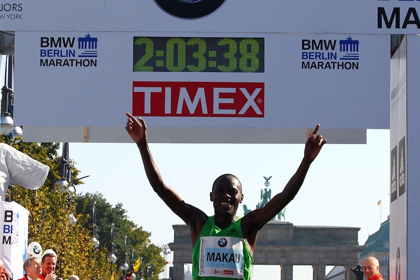 Kenya's Patrick Makau holds the men's marathon world record