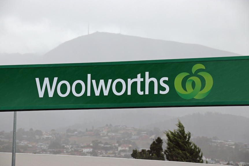 Woolworths sign in New Town