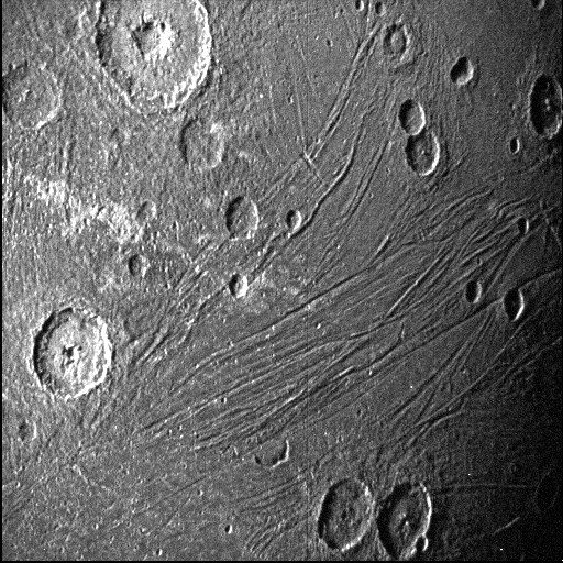 Close-up of Ganymede's surface
