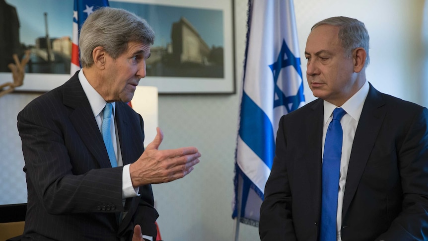 Benjamin Netanyahu and US secretary of state John Kerry