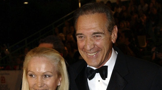 Don Lane and wife arrive for the 45th Logie Awards in 2003.