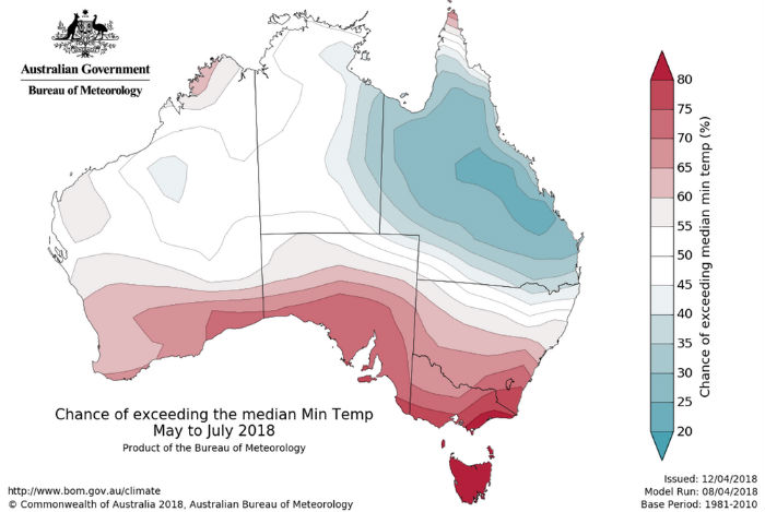 A map showing the full May to July outlook