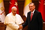 Pope Francis and Turkey's president Tayyip Erdogan