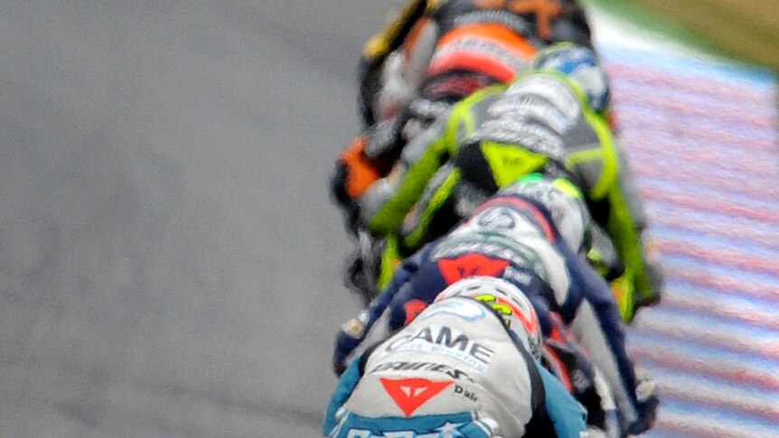 Moto2 riders during the Czech Grand Prix.