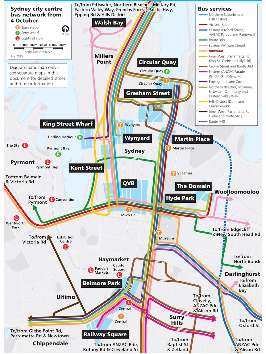 CBD Bus network Map