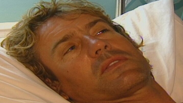 Greg Pickering in hospital in 2004