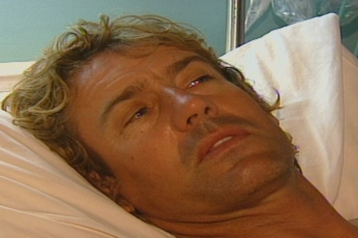 Greg Pickering in hospital in 2004