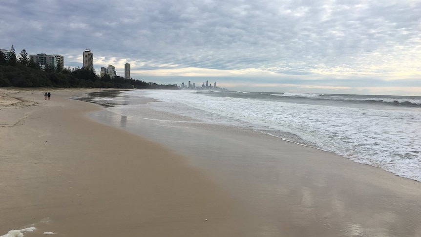 Gold Coast beaches lost about a metre of sand during the storm.