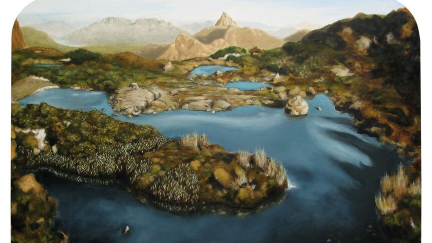 Mark Rodda painting of Tasmania's Lake St Clair
