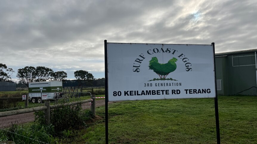 a sign for an egg business in regional Victoria