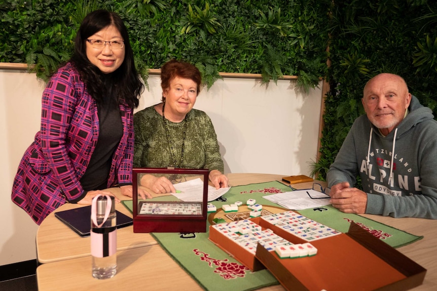 Ellenbrook residents meet and play Mah Jong at the workshop space at Ellenbrook Central shopping centre.
