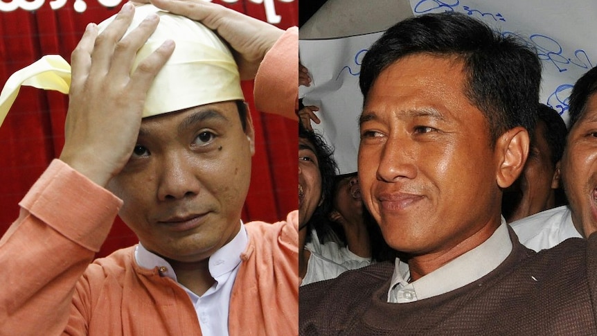 Composite image of Phyo Zeya Thaw and Kyaw Min Yu, known as Jimmy. 