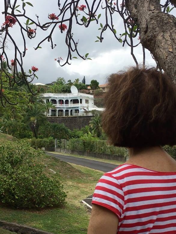 Residence Taina, which hosts the Chinese Consulate in French Polynesia. It is a white building with a big dish on top.