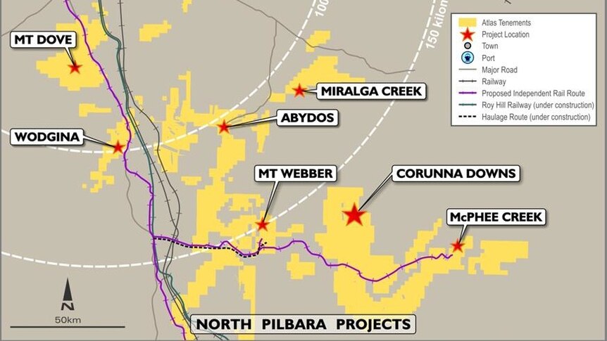 Atlas Iron has several projects in the Pilbara
