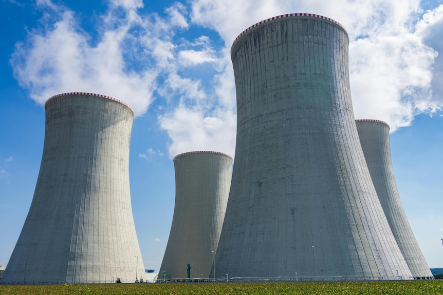 A nuclear power plant.