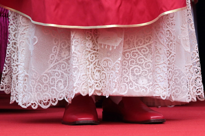 Red shoes of Pope Benedict XVI