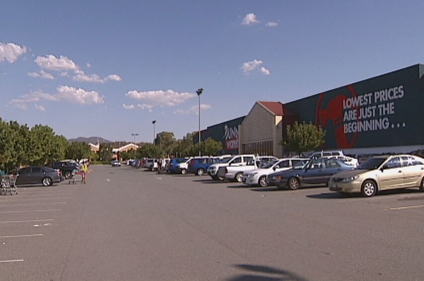 Bunnings in Tuggeranong in Canberra's south where a 10-month-old baby girl was found alone in a car during 37-degree weather.