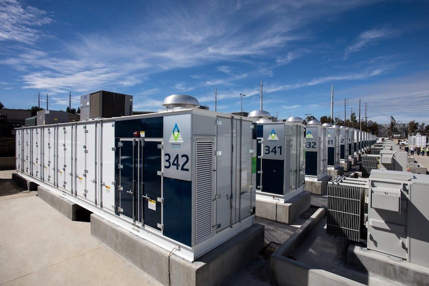 An aerial view of the AES and SDGE battery storage facility in southern California.