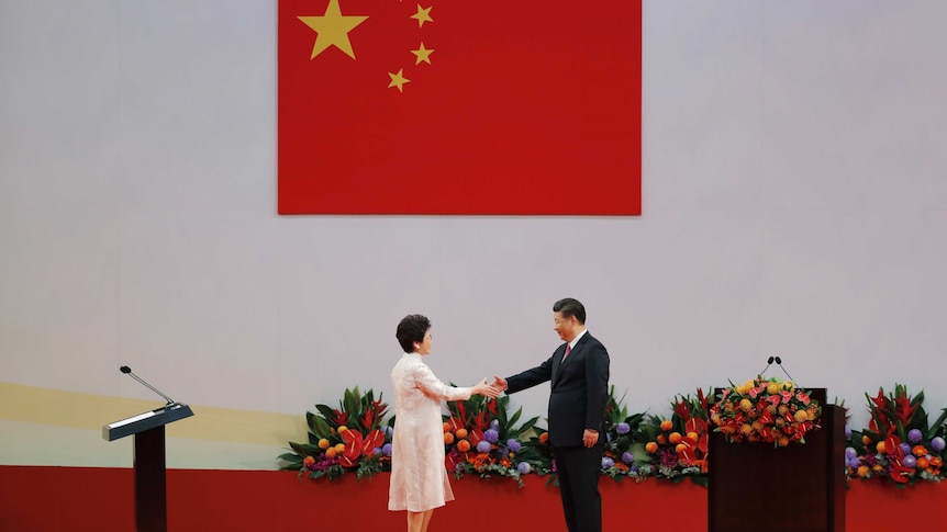 Carrie Lam with Xi Jinping.