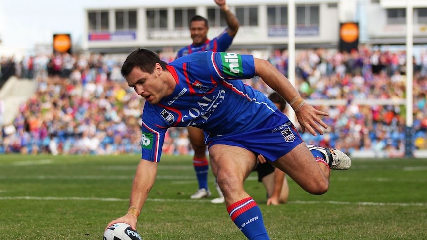 James McManus scores one of his 19 tries for 2013