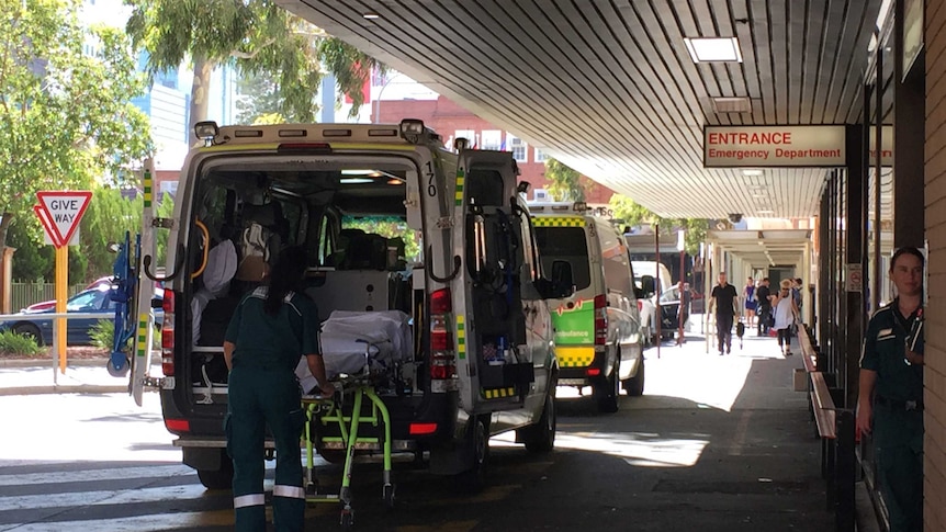 A man in his 20s is in Royal Perth Hospital after inhaling ammonia.
