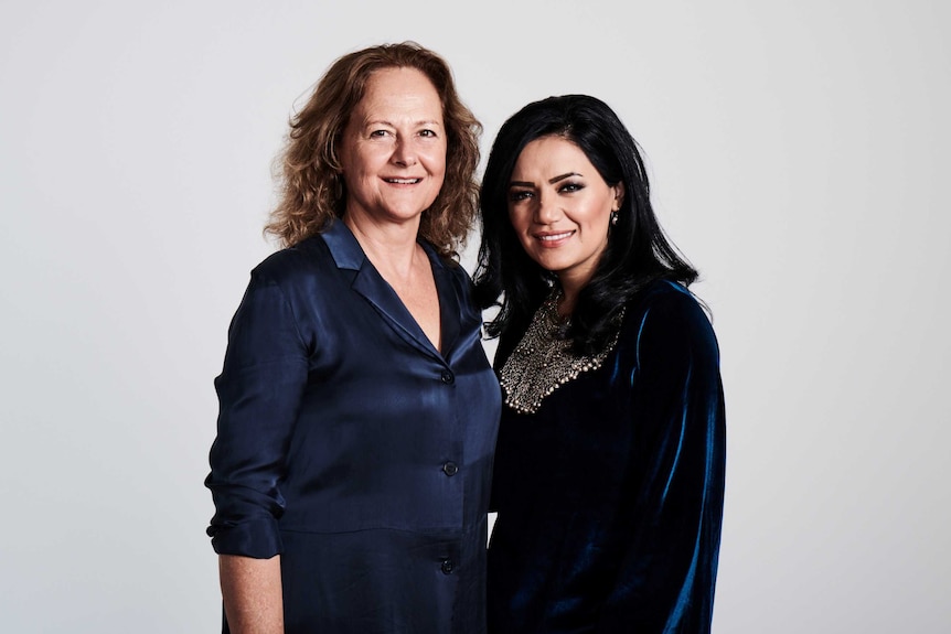 Maryam Zahid and Odile Le Clezio smiling at the camera for a professional photo.