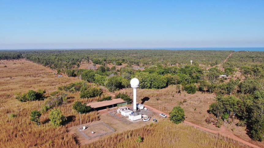 A drone shot of the monitoring station