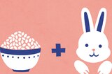 An illustration showing how the Chinese term Rice Bunny relates to the #MeToo movement.