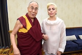 Lady Gaga meets with the Dalai Lama