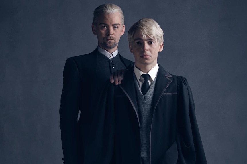 Draco and son Scorpius Malfoy in play Harry Potter and the Cursed Child.