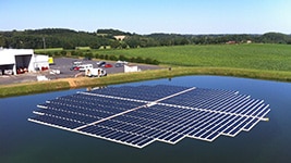 Floating solar panels