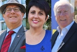 A composite image of former WA Liberal state MPs Michael Sutherland, Alyssa Hayden and Rob Johnson.