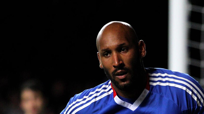 Impressive finish: Nicolas Anelka celebrates in typically cool fashion as Chelsea goes ahead against Spartak.