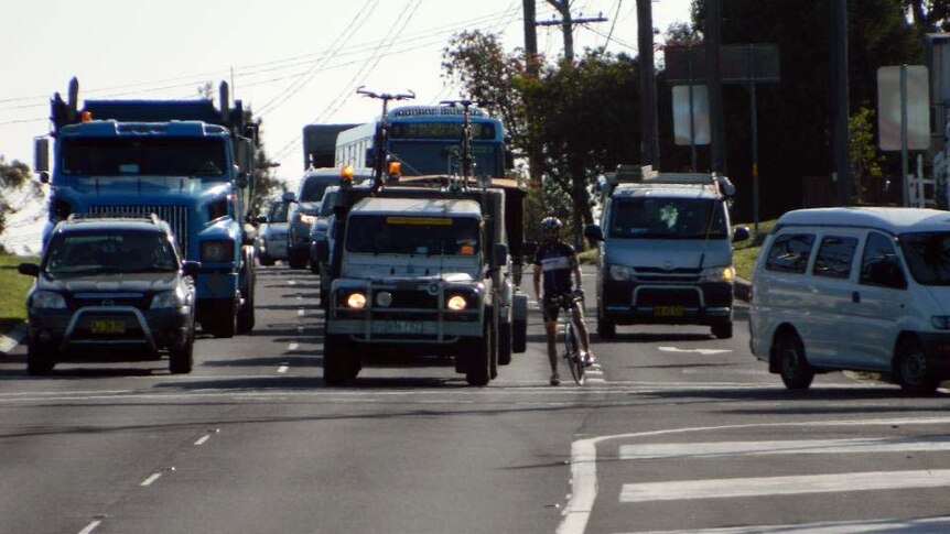 Dave Alley among other vehicles on the Princes Highway