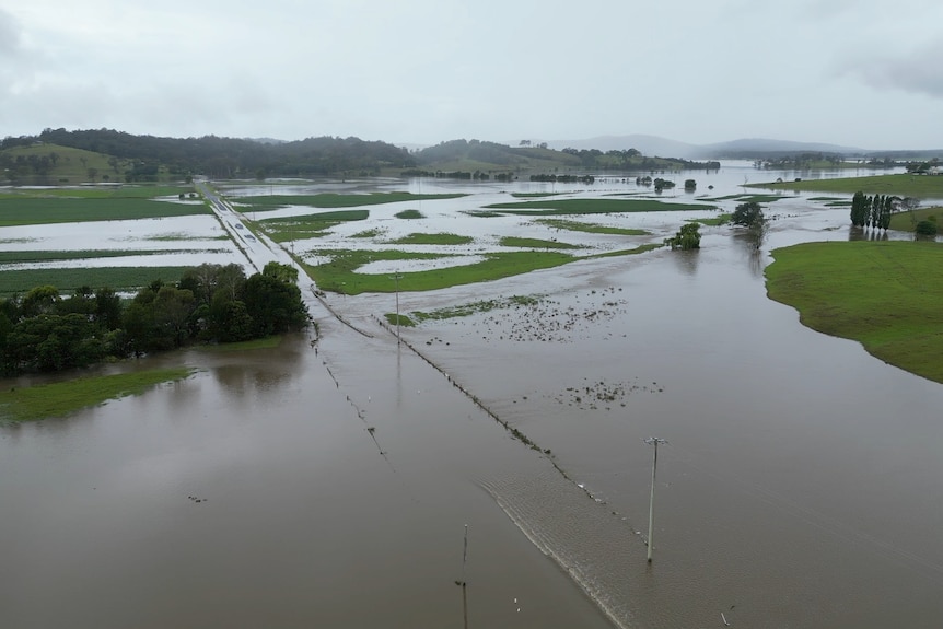 Aerial footage of Jellat Jellat, flooded plains