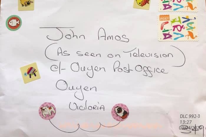 A letter addressed to Ouyen man Jon Amos.