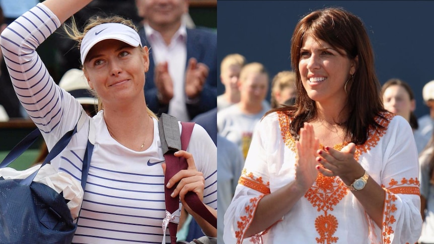 Composite of Maria Sharapova and Jennifer Capriati