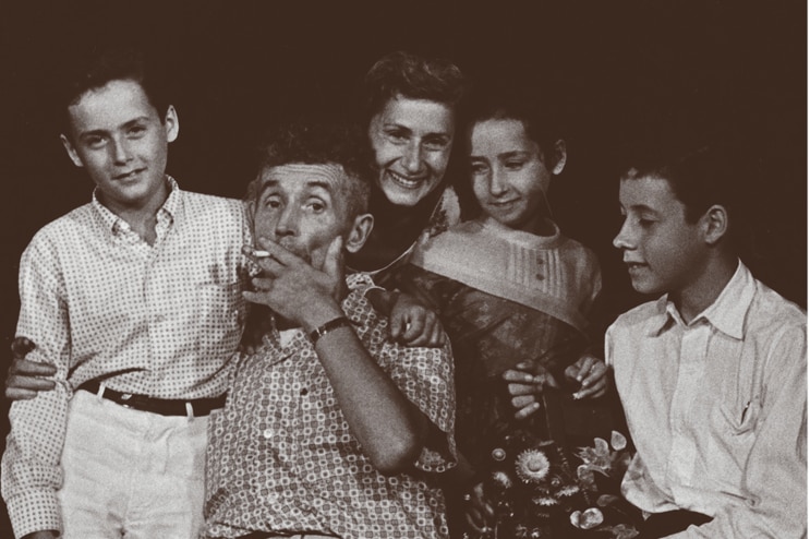 Woody Guthrie and family