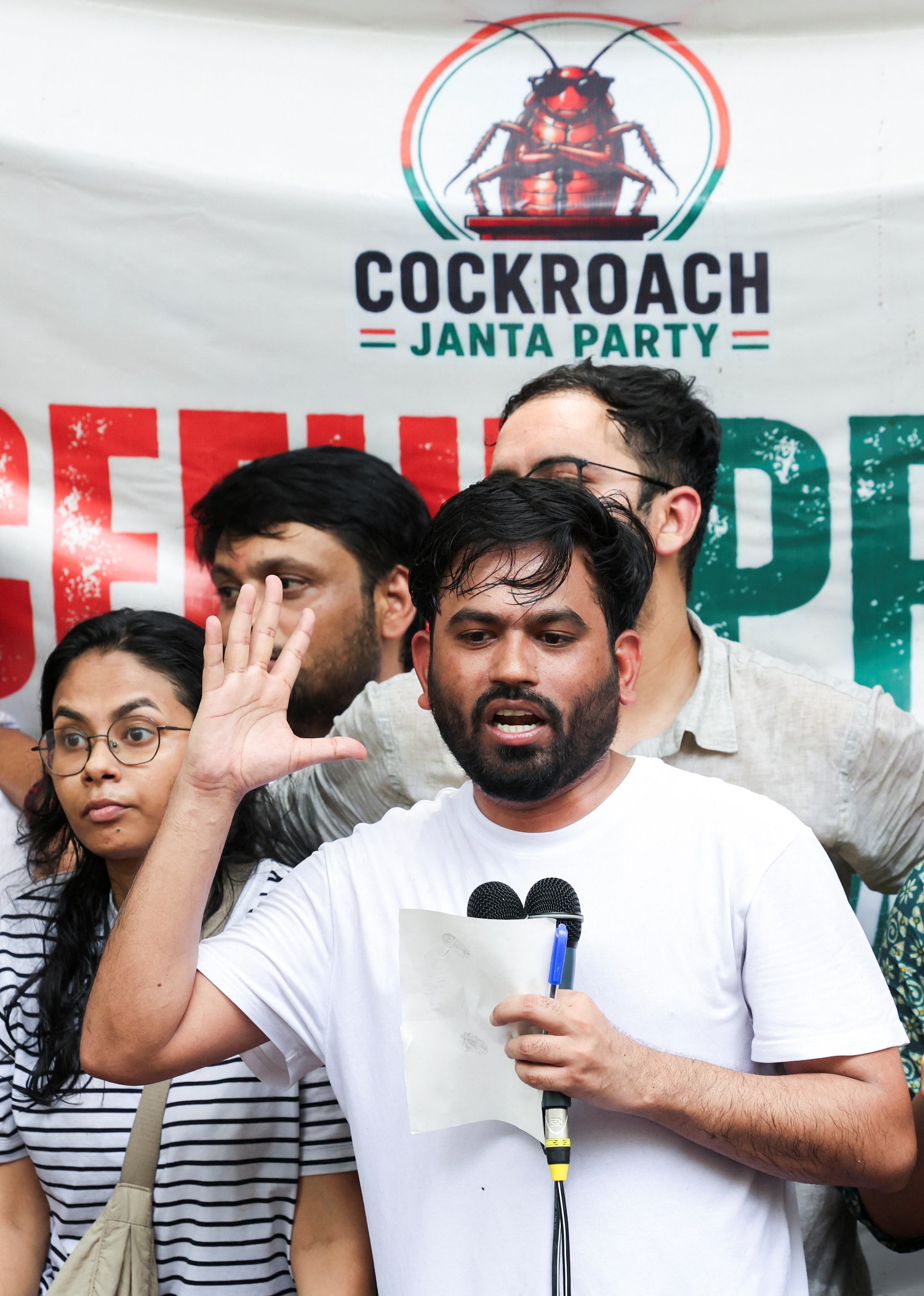 India's 'cockroach' political movement spills onto Delhi's streets
