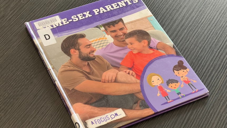 A book titled same-sex parents on a table