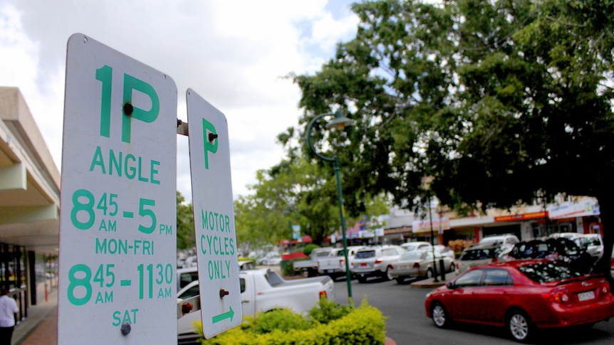 A one hour parking zone in the Bundaberg CBD.