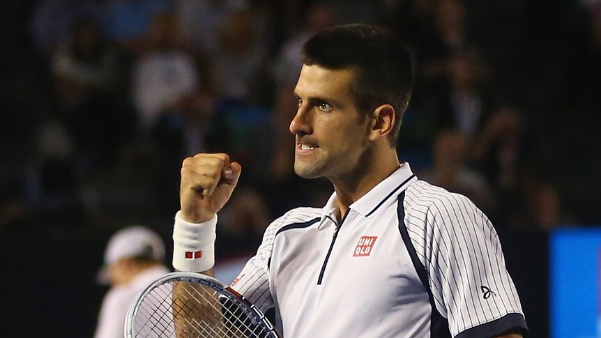 Straight sets ... Novak Djokovic