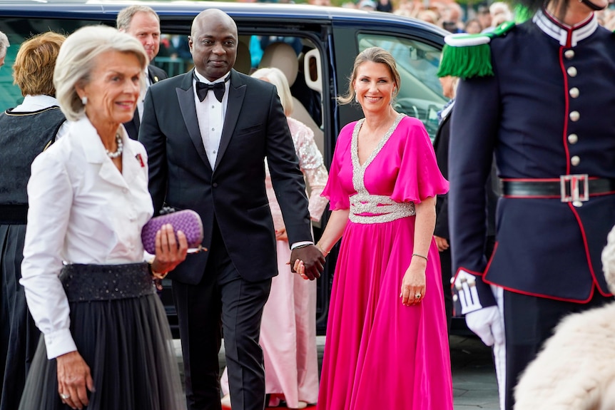 Norway's Princess Martha Louise and her fiance Durek Verrett.