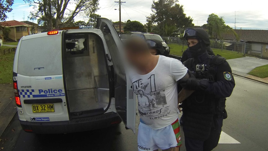 Illawarra police arrest a man during raids on the NSW south coast.